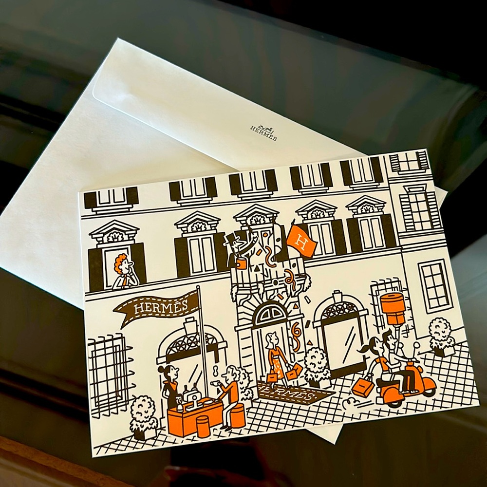 - Hermes Roma card and envelop
